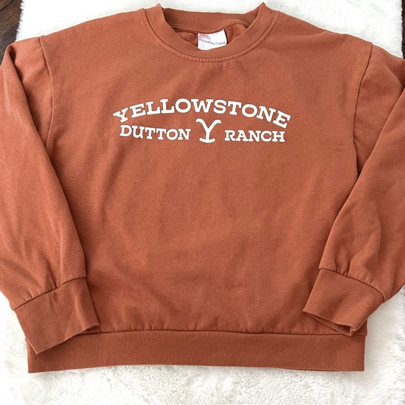 Yellowstone Dutton Ranch Crewneck Sweatshirt Amber Size Small - Picture 2 of 15
